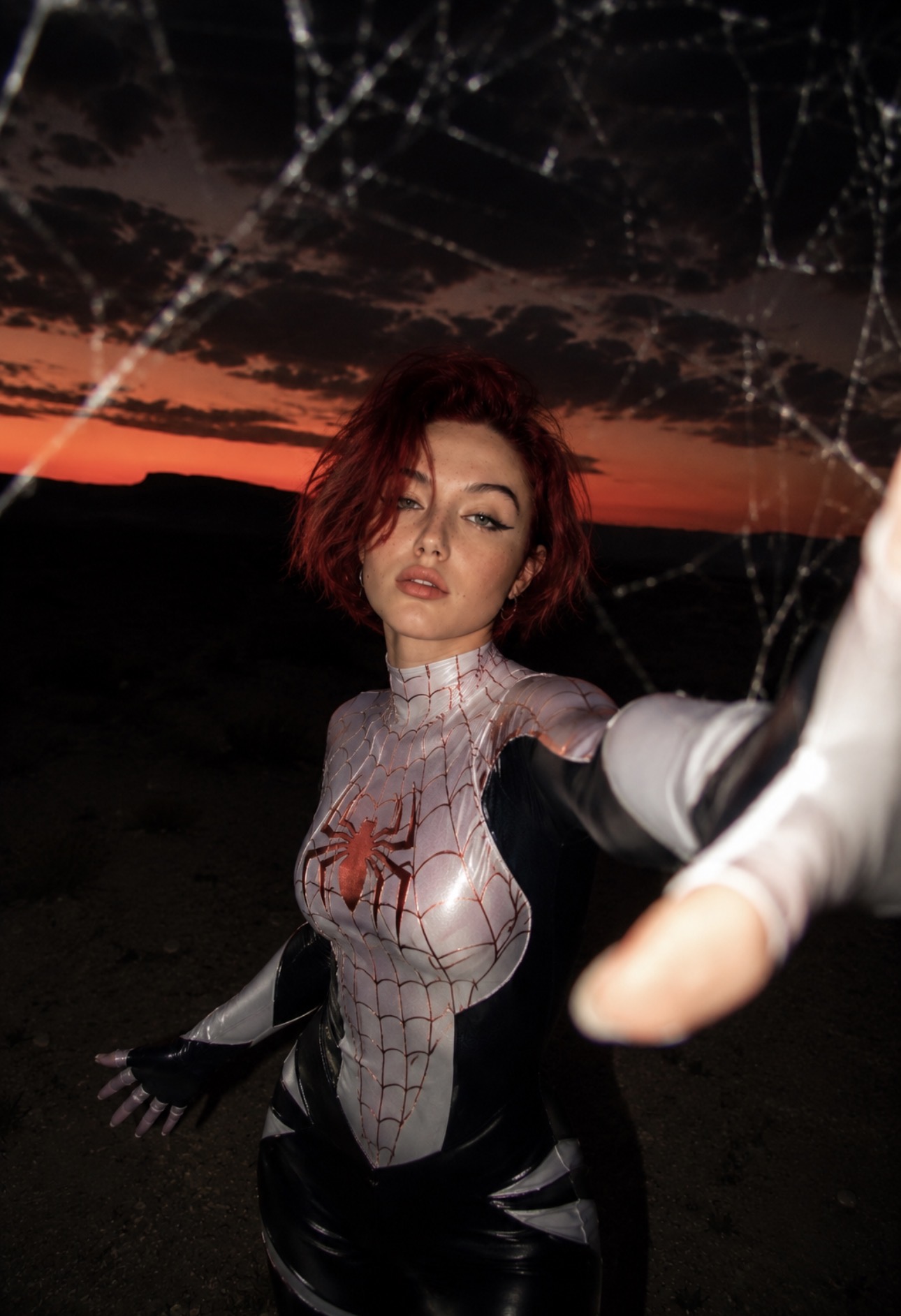 AI-assisted Spider-inspired Alice Kwong visual